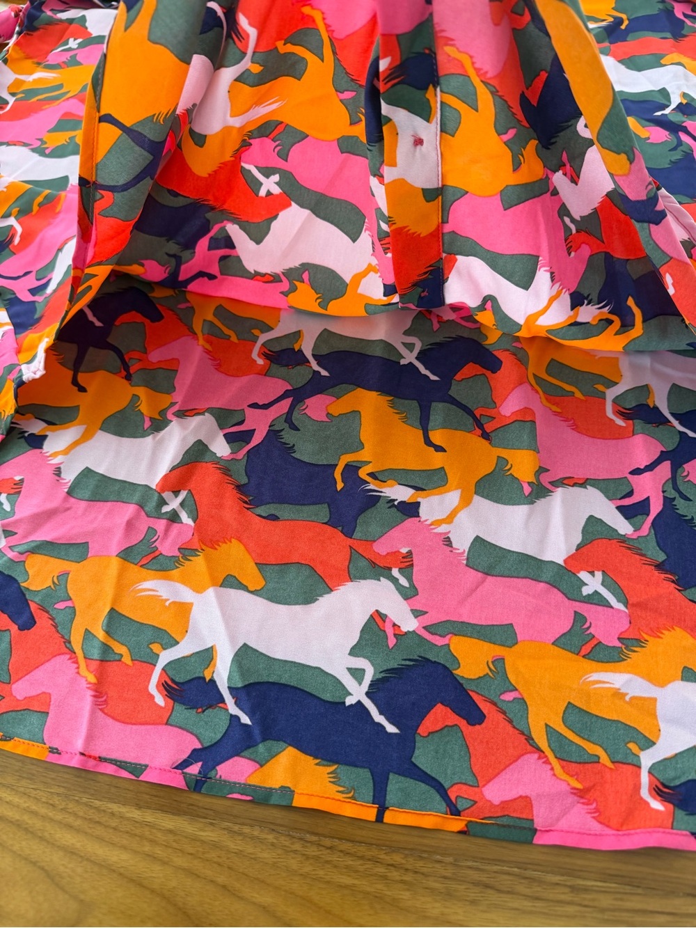 NWT Michelle McDowell Ronan Mane Event Multi Equestrian Shirt Dress Size XL Tie - Picture 13 of 16